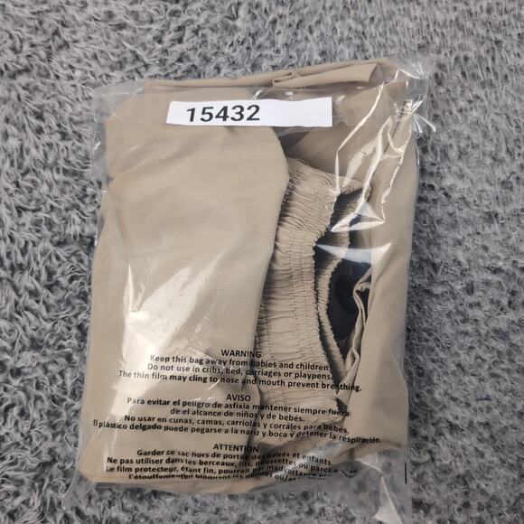 Adidas Pants Adult Medium Beige Tapered Leg Athleisure Sweatpants Gym Training - Picture 9 of 9